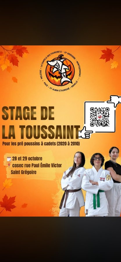 Stage de la Toussaint : Réservez vos dates !